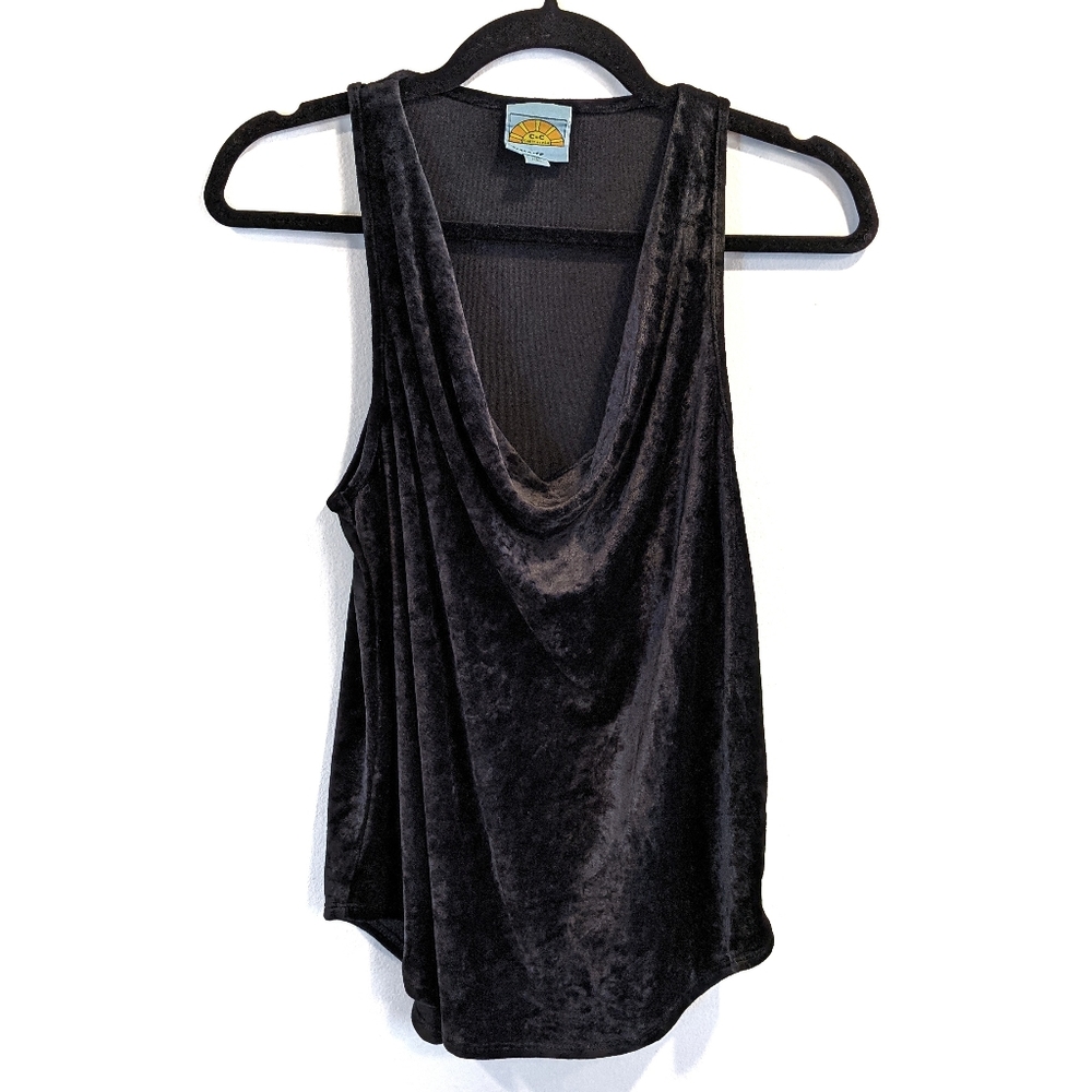 NWOT C&C California Velvet Drape Neck Tank